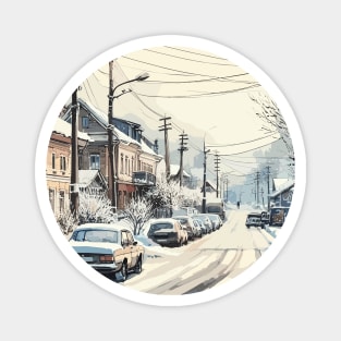 Winter Town Magnet